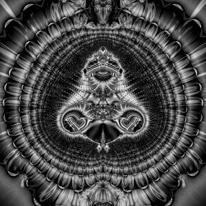 Digital art mystic black and white