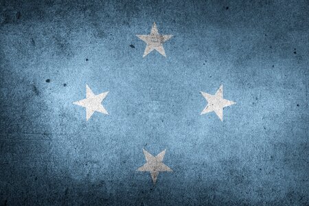 Pacific island national flag grunge