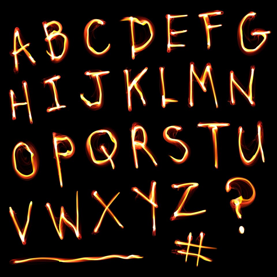 Typography typographic letters