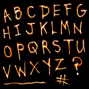 Typography typographic letters