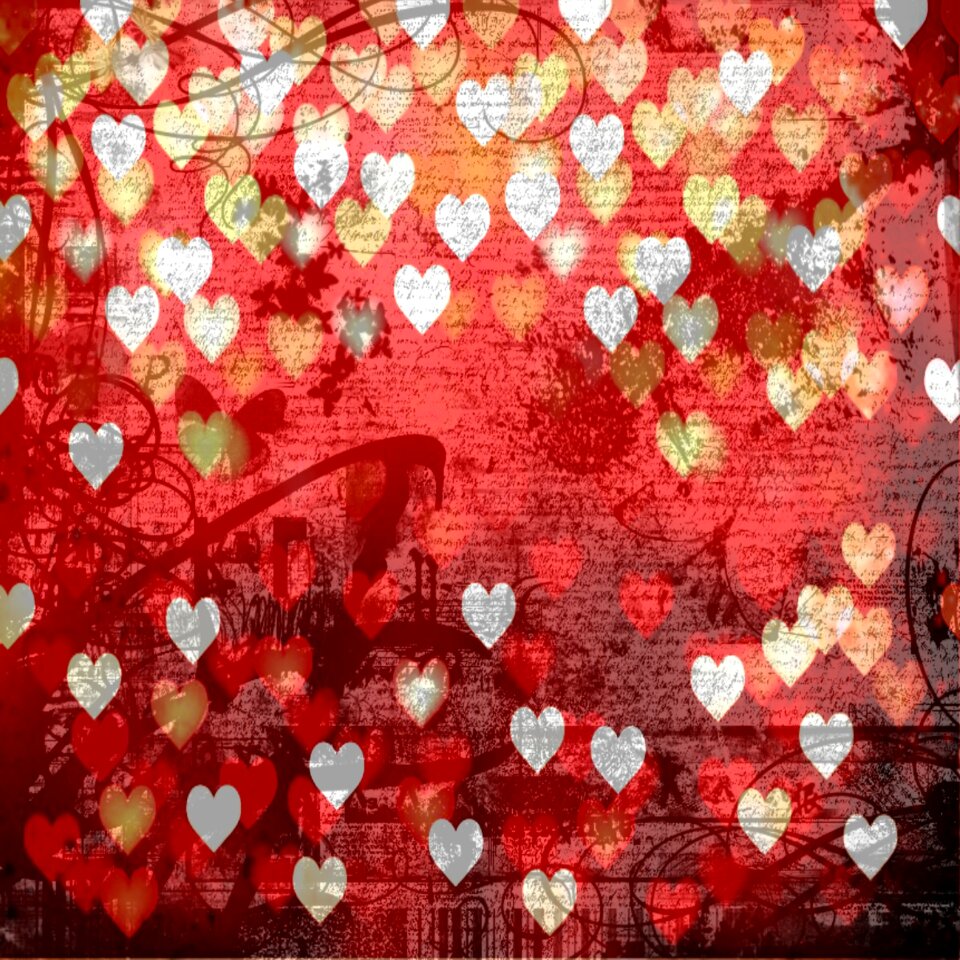 Romantic grunge red