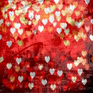 Romantic grunge red