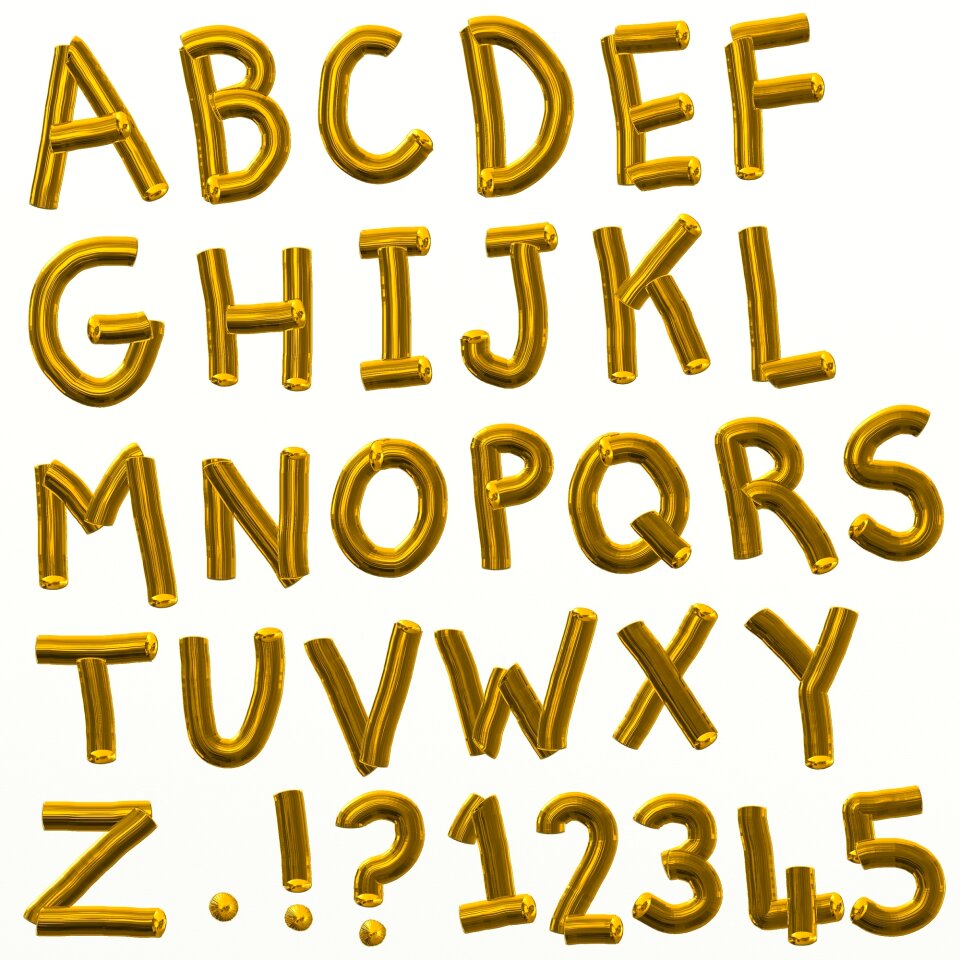 Typography typographic letters