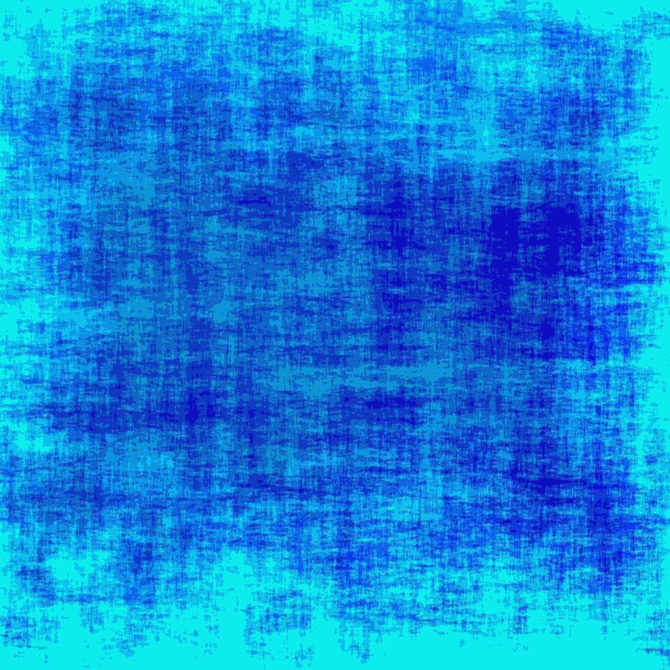 Artistic blue painted