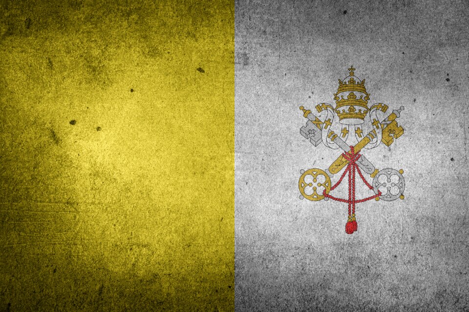 National flag catholic grunge
