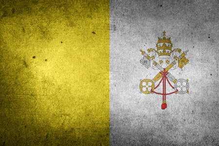 National flag catholic grunge