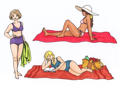 Girl leisure bikini