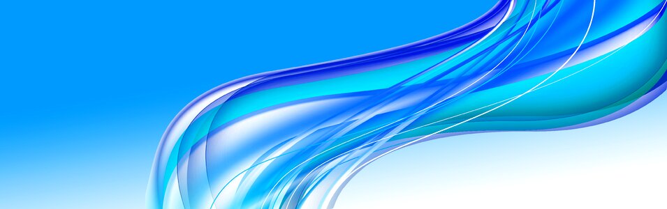 Wave line blue