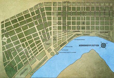 New orleans map Free illustrations