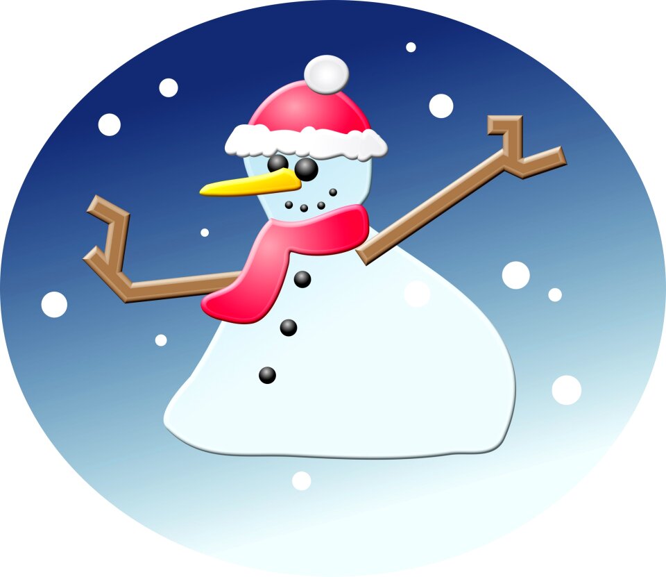 Winter snow snowman