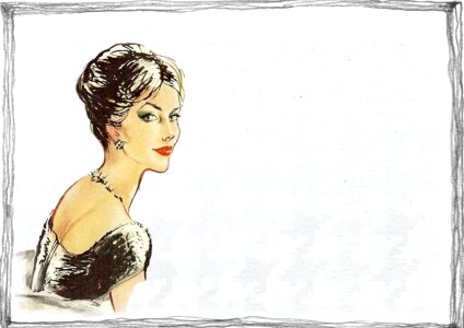 Drawing red lips beauty