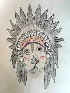 Lion drawing Free illustrations