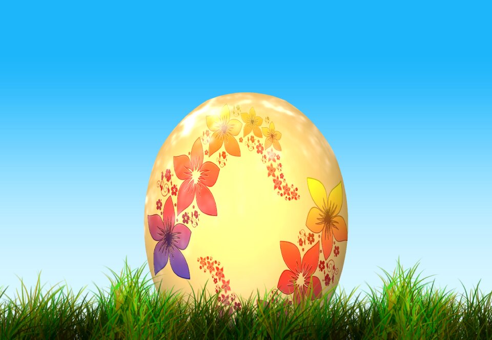 Egg flower curlicue
