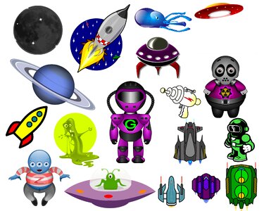 Space craft ufo moon