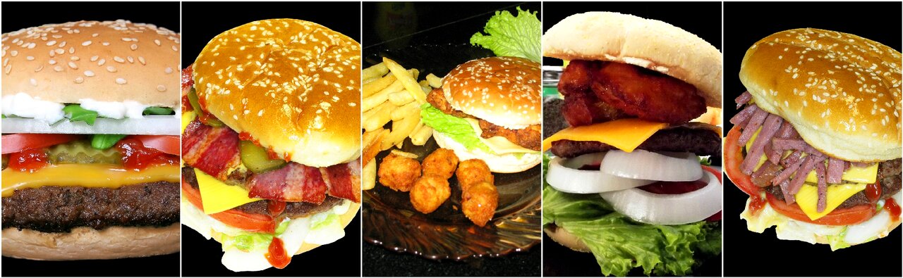 Photo collage food lunch