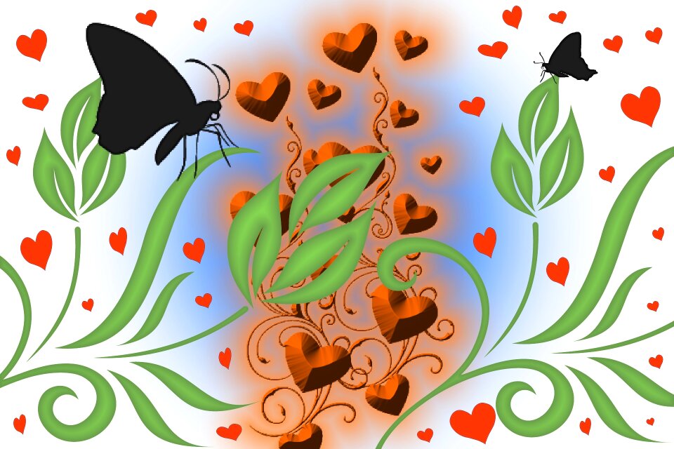 Background decoration romance