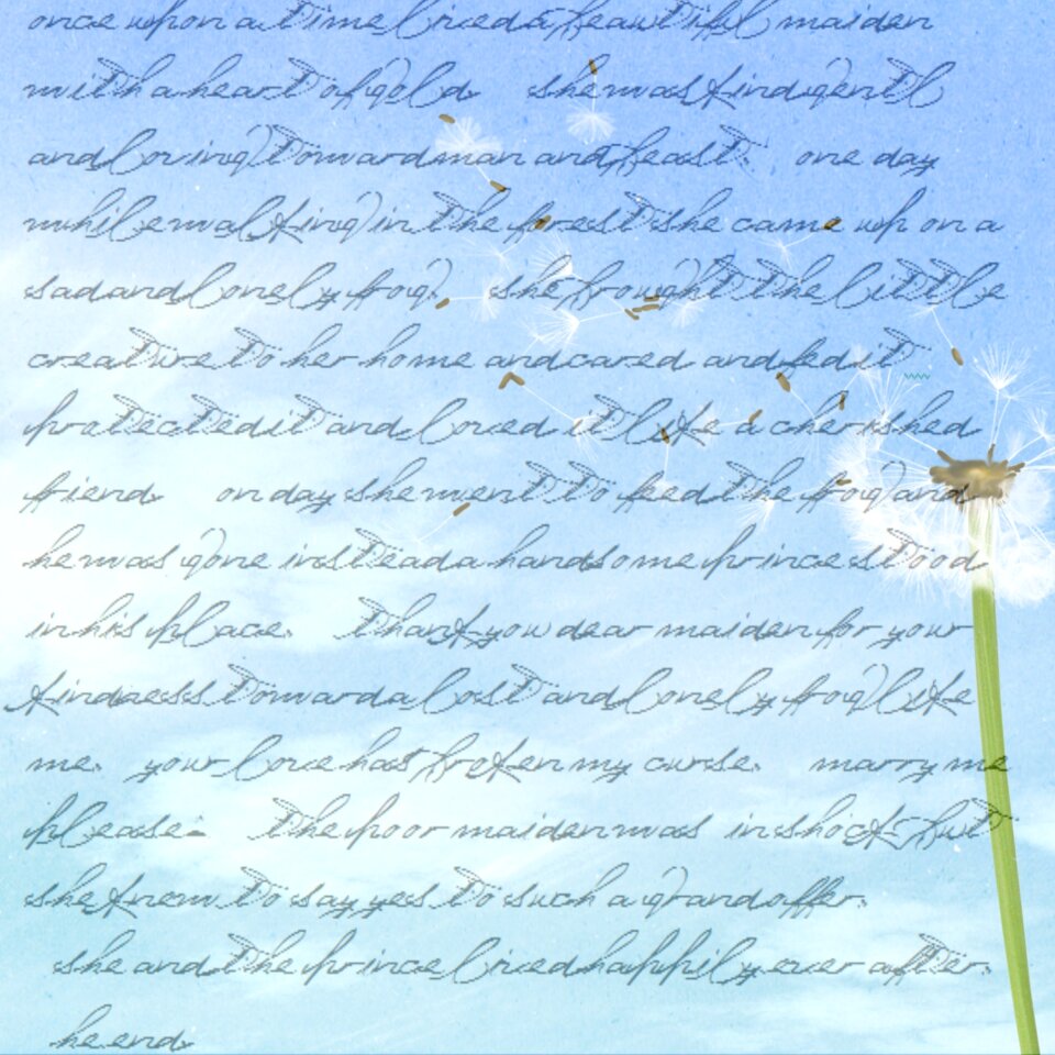 Background dandelion letter