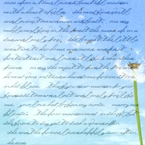Background dandelion letter