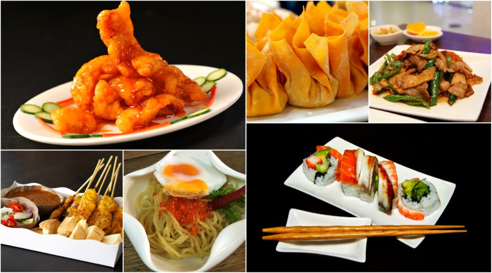 Food asia collage