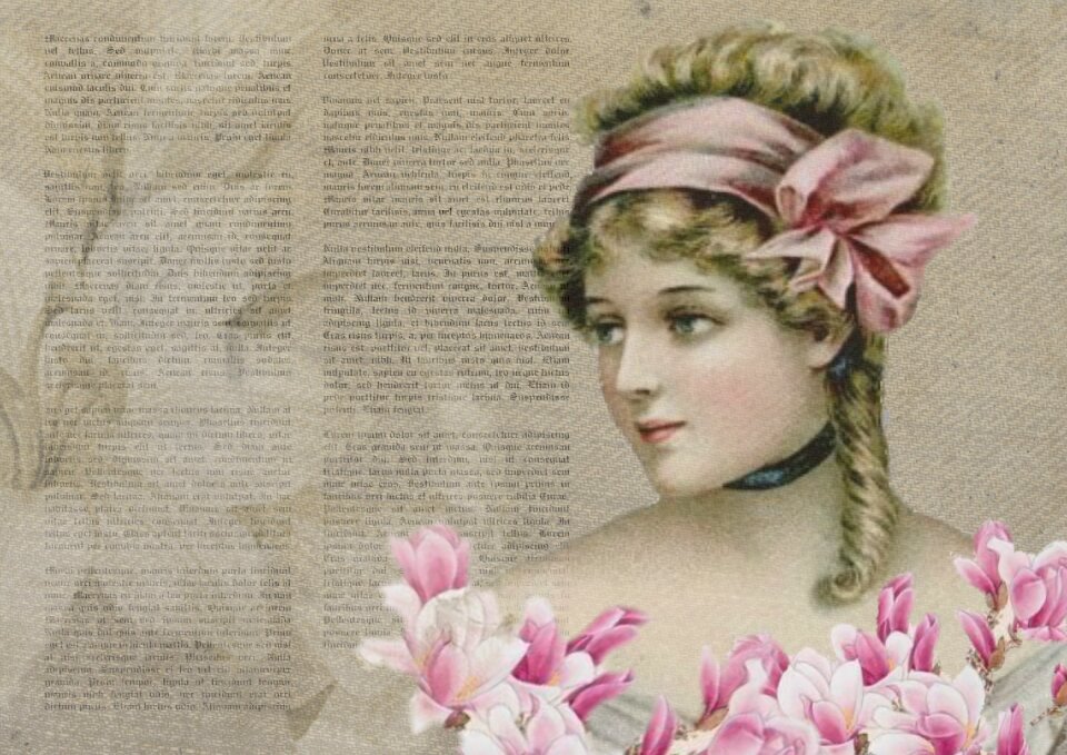 Old antique lady