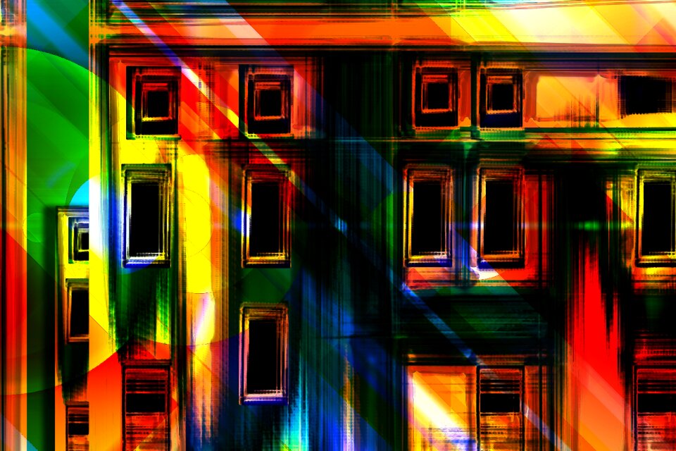 Window collage scene