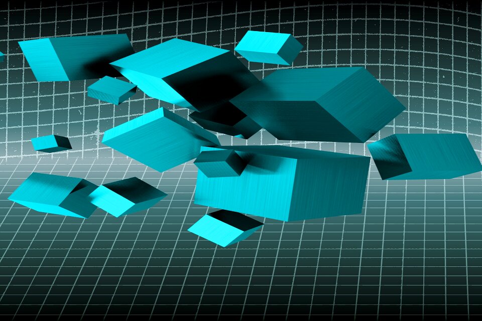 Grid modern blue