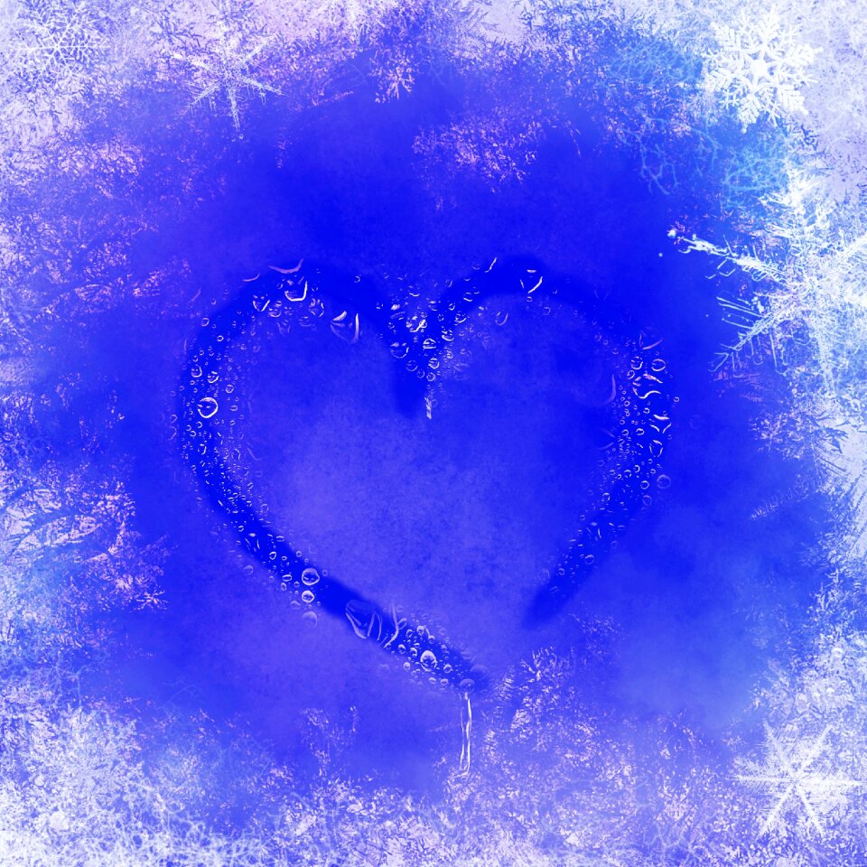 Snow heart white winter