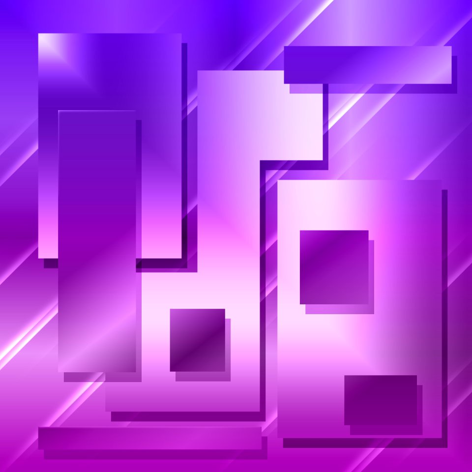 Squares purple mirror