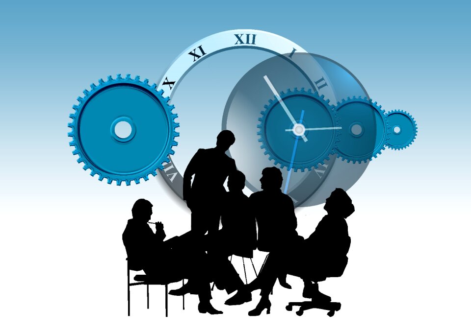 Businessmen meeting office