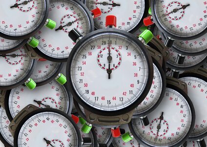 Time measurement seconds many