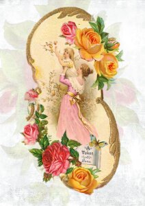 Old floral flower