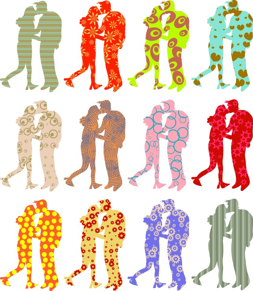 Romance romantic silhouette