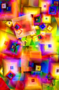 Squares art 3d