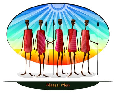 Masai warrior spears