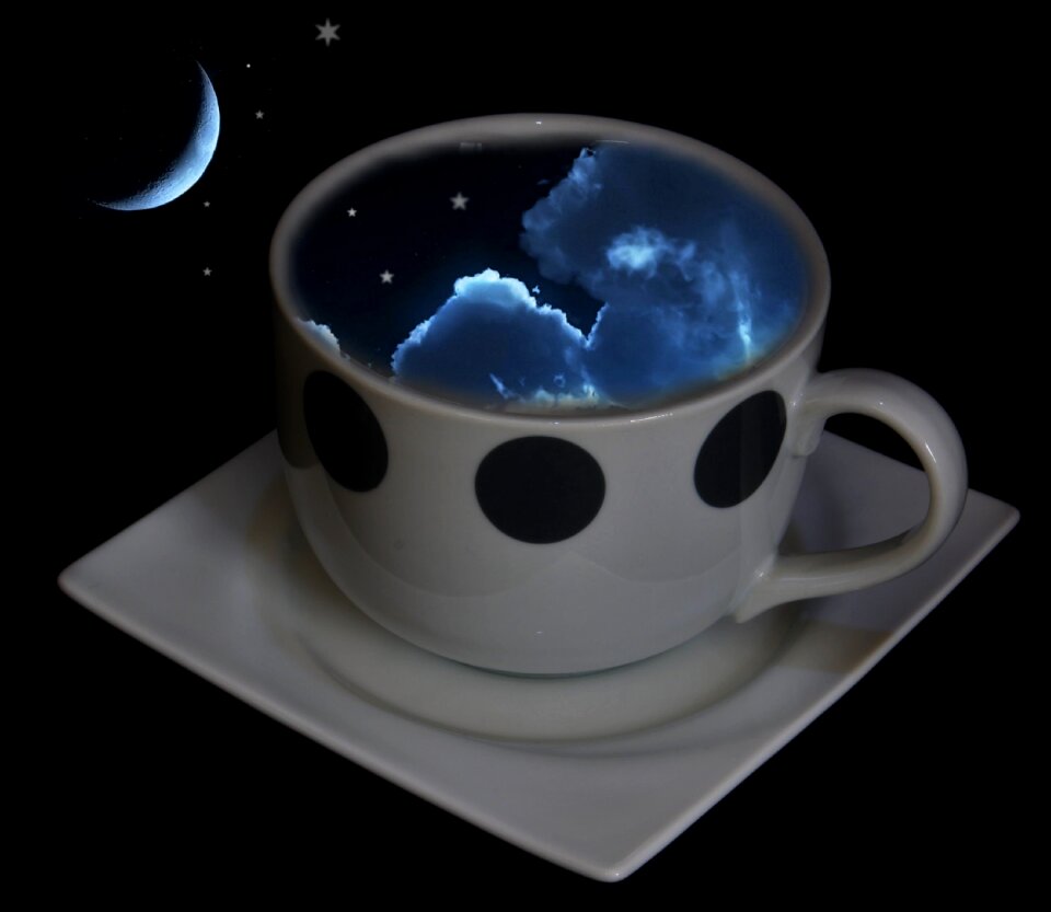 Night moon clouds