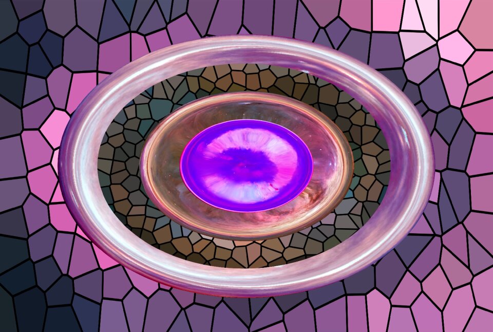 Jewel mosaic ornament