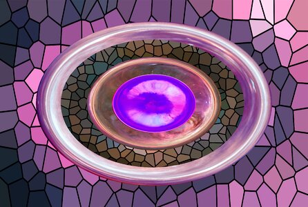 Jewel mosaic ornament
