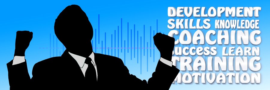 Work success silhouette