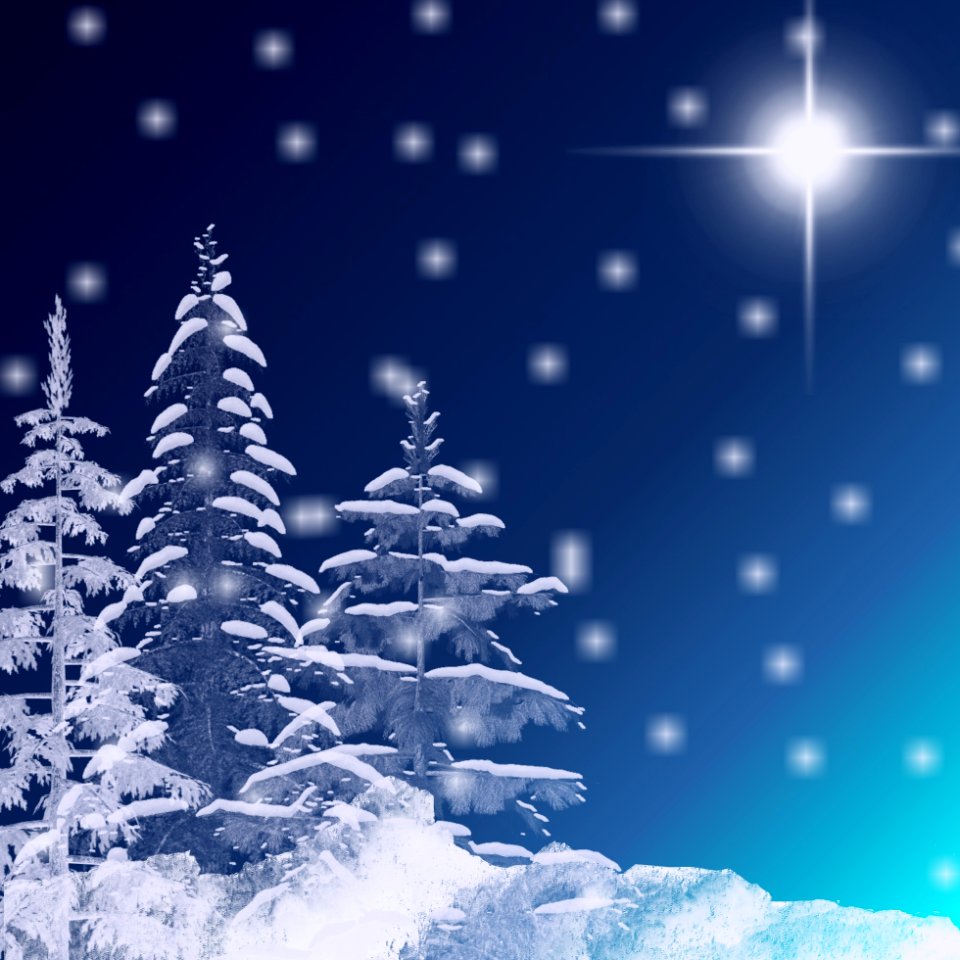 Spiritual background blue