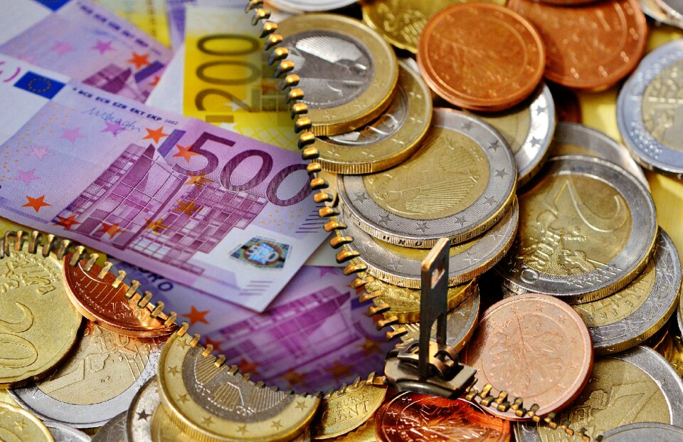 Cash and cash equivalents bank note money coins