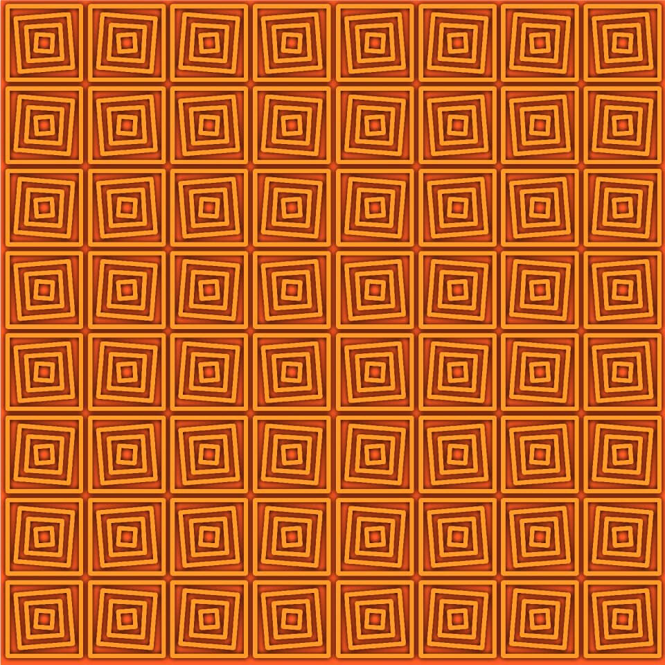 Orange symmetrical repeated pattern