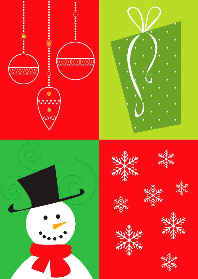 Christmas card greeting Free illustrations
