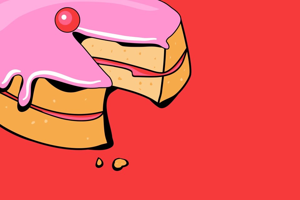 Cake sponge jam