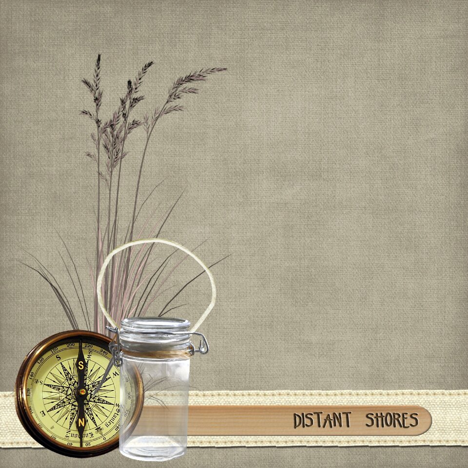 Compass scrapbook page