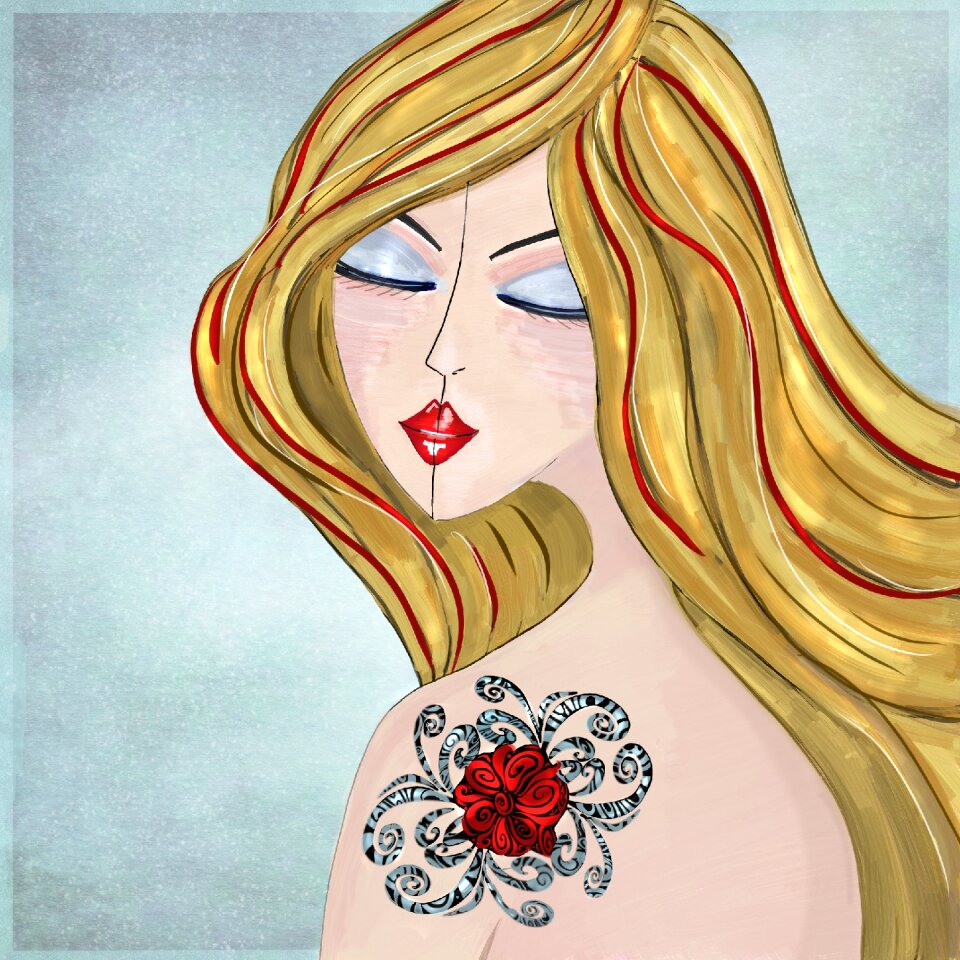 Drawing female flowers