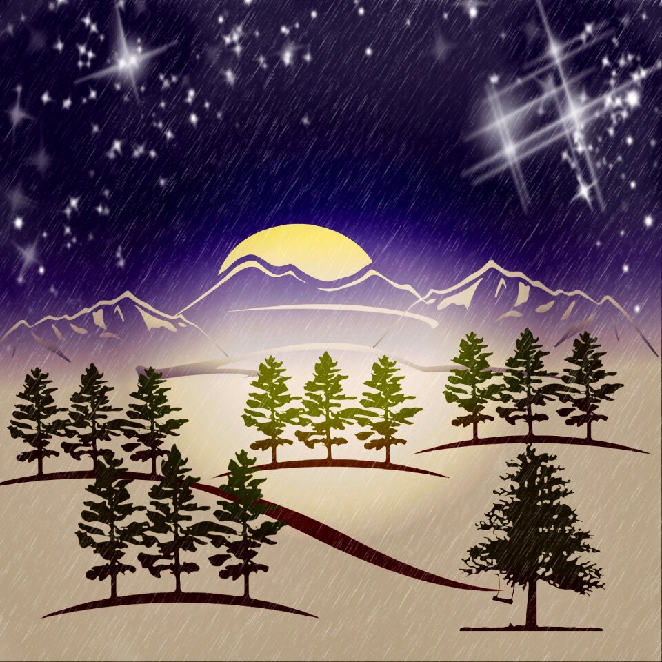 Figure winter moon