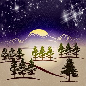 Figure winter moon
