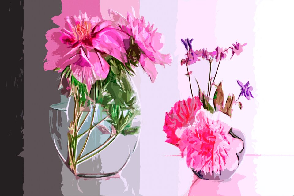 Pink flower plant purple