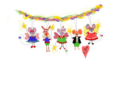 Celebration child hanging