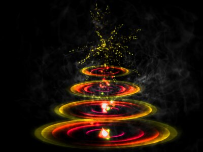 Space rings star